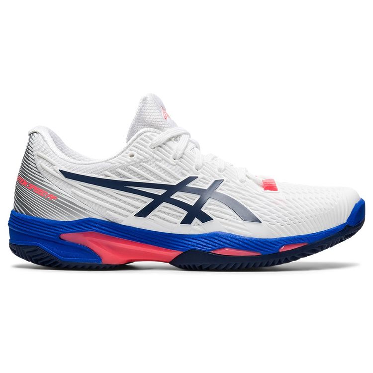 Asics Tennisschoen Solution Speed FF 2 Clay Dames Wit Blauw