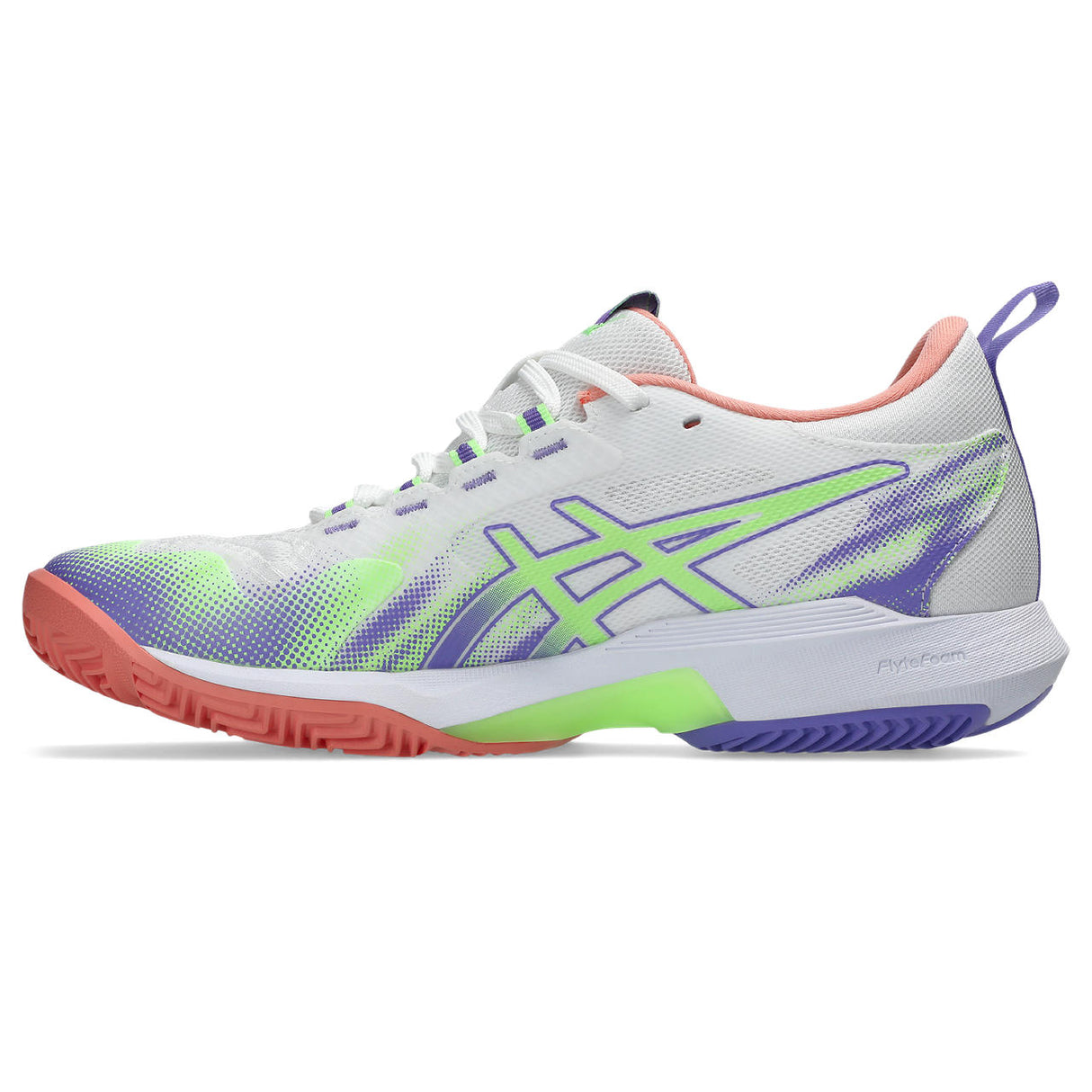 Asics Sonicsmash FF Padelschuh Damen Weiß Lila Orange