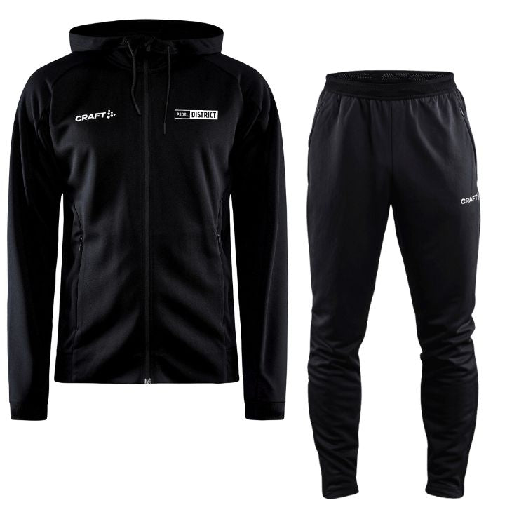 Evolve Herren-Trainingsanzug mit Logo von Padeldistrict, Schwarz