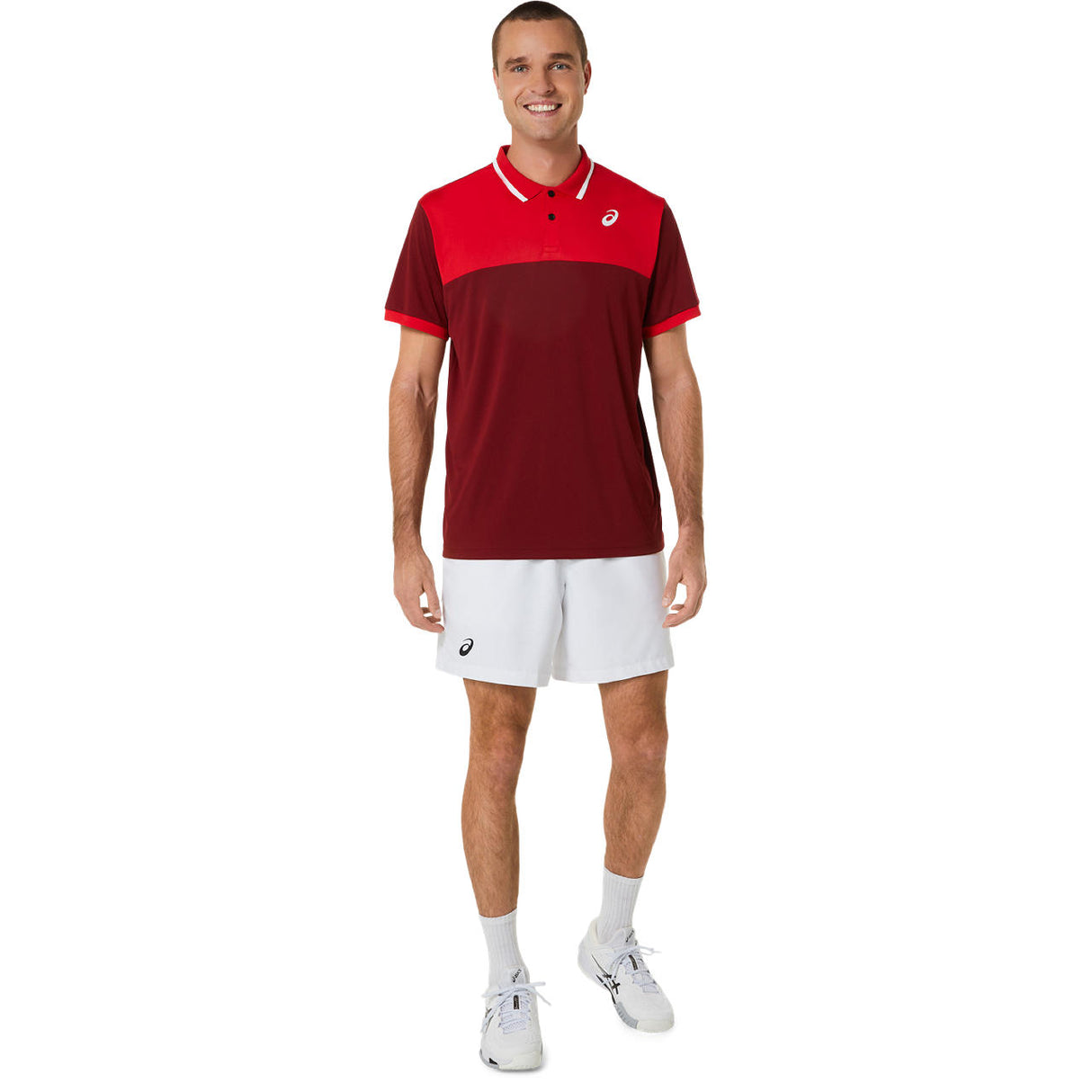 Asics Poloshirt Court Herren Rot
