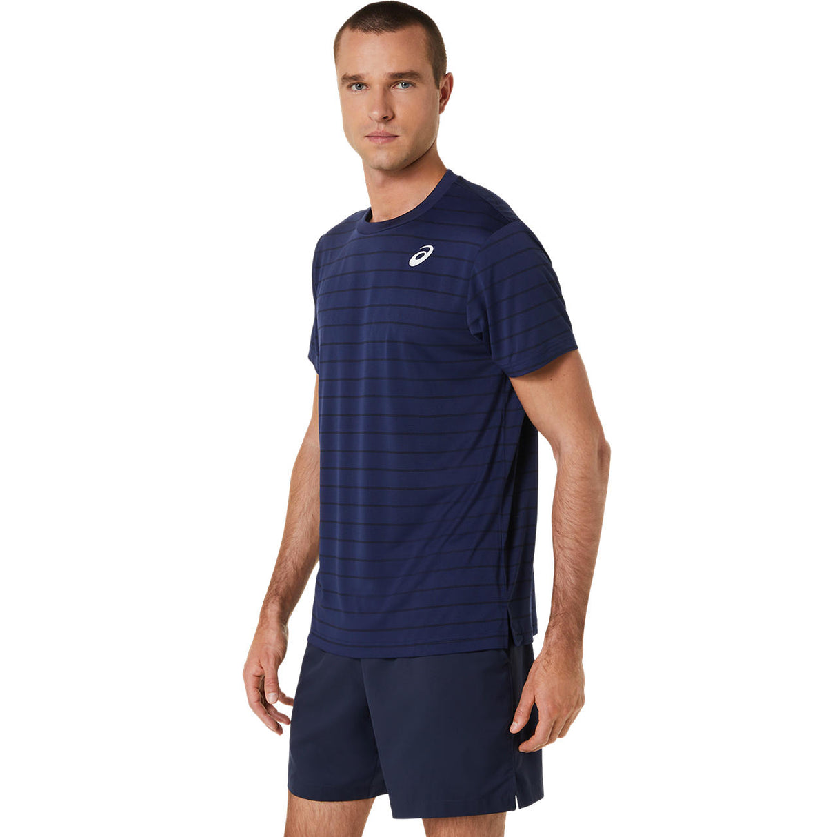 Asics Court SS Kurzarm-T-Shirt für Herren, Dunkelblau