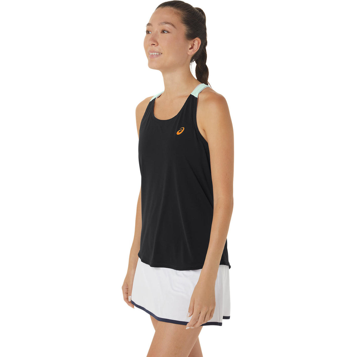 Asics Tank Top Court Damen Schwarz Grün