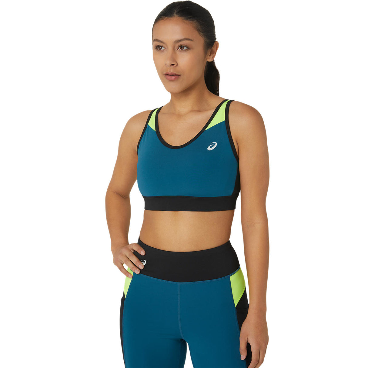 Asics Sport-BH Damen Blau Gelb