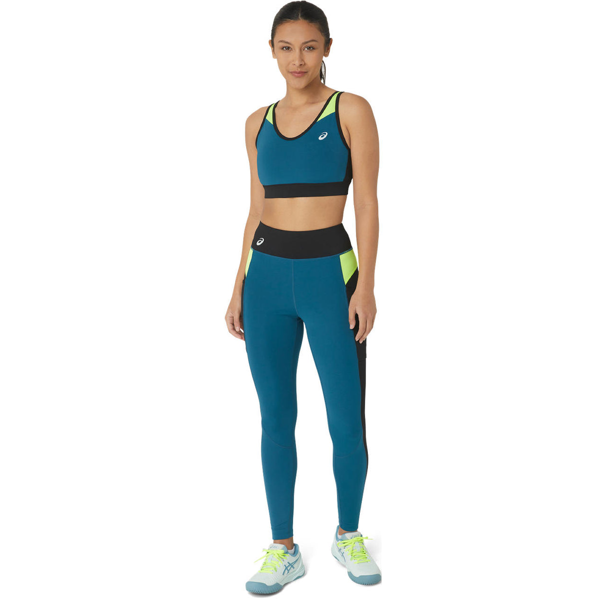 Asics Sport-BH Damen Blau Gelb