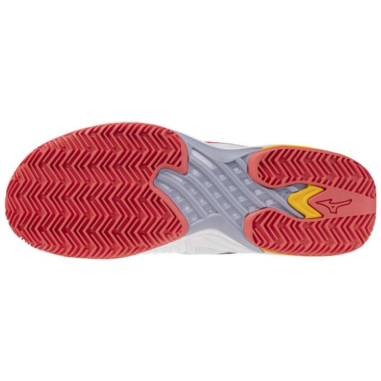 Mizuno Wave Exceed oranje wit detail