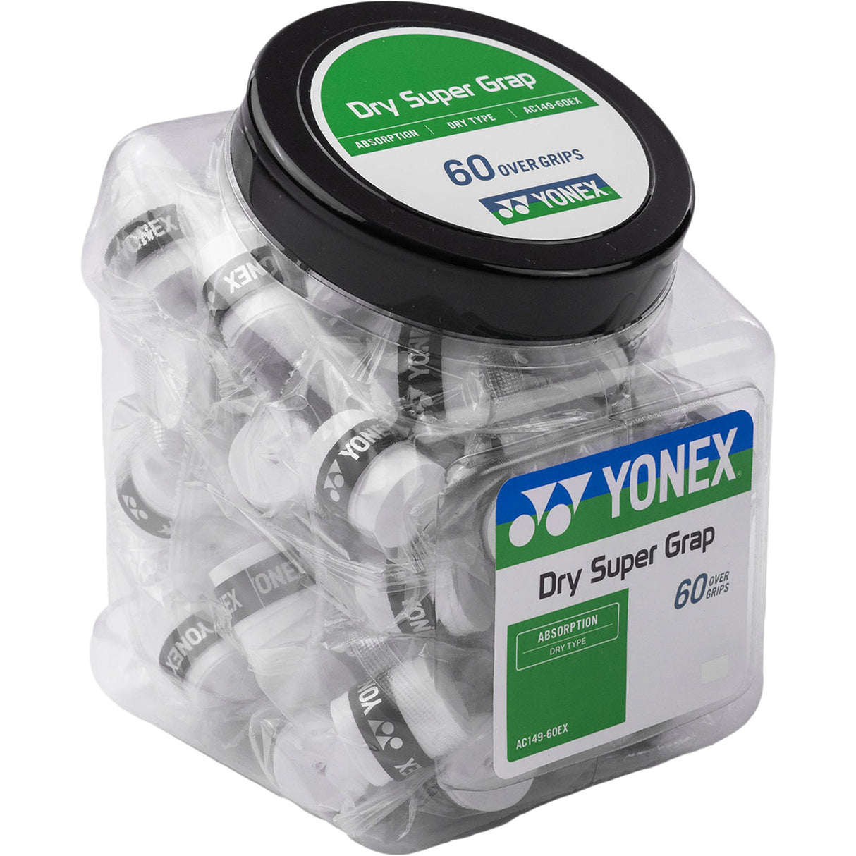 Yonex Overgrip Dry Super Grip, weiße Schachtel, 60 Stück