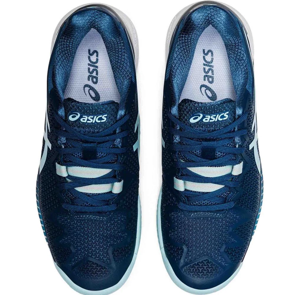 Asics Gel Resolution 8 Clay Dames Donkerblauw Bovenkant