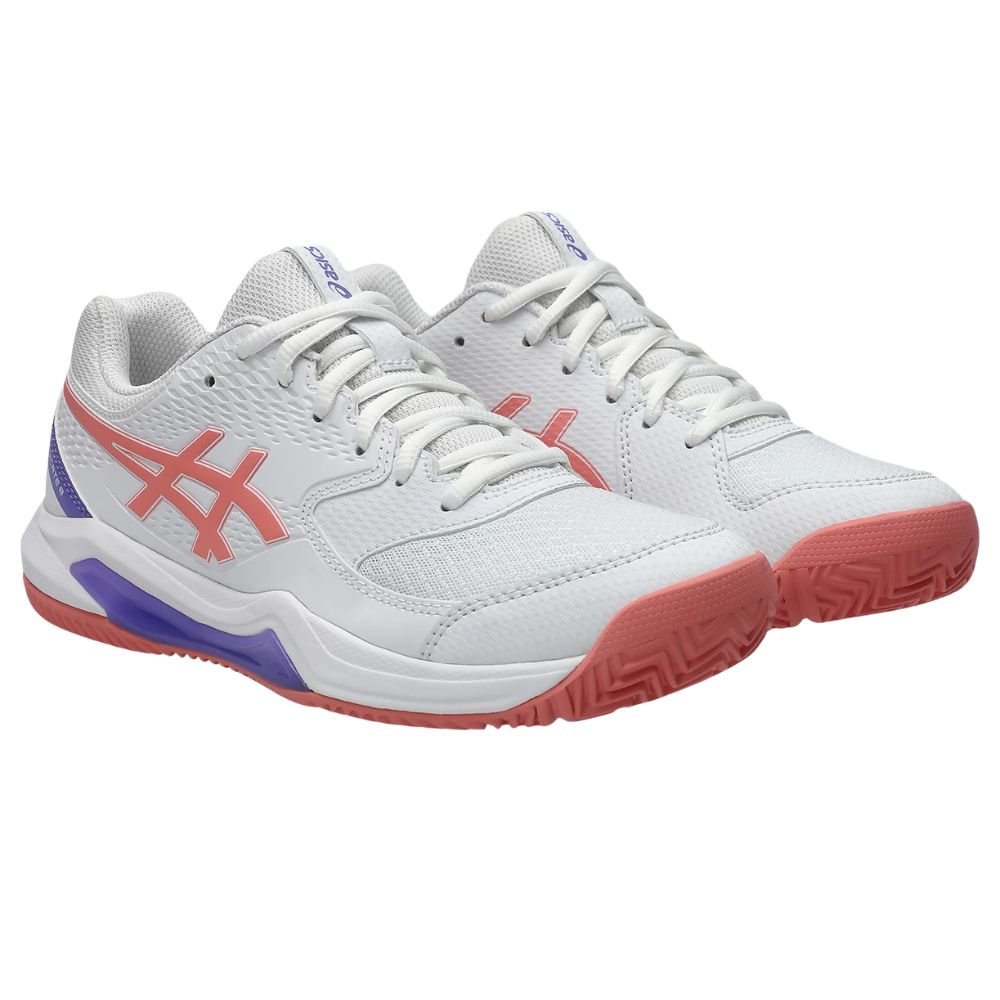 Asics Padelschoen Gel Dedicate 8 Padel Dames Wit Roze