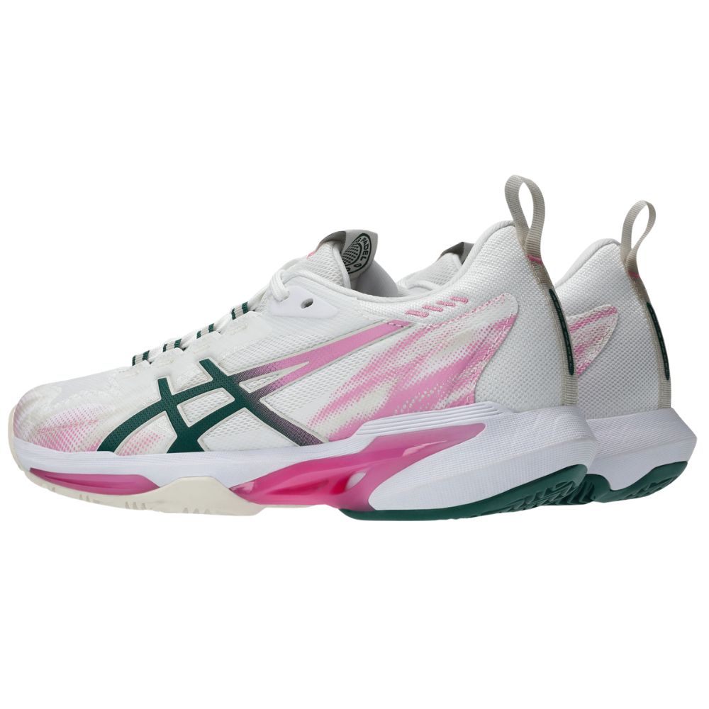 Asics Padelschoen Sonicsmash FF Dames Wit Roze Zijkant