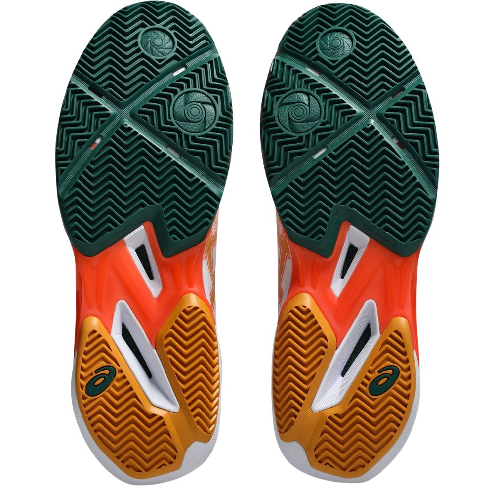 Asics Padelschoen Sonicsmash FF Heren Wit Oranje Onderkant