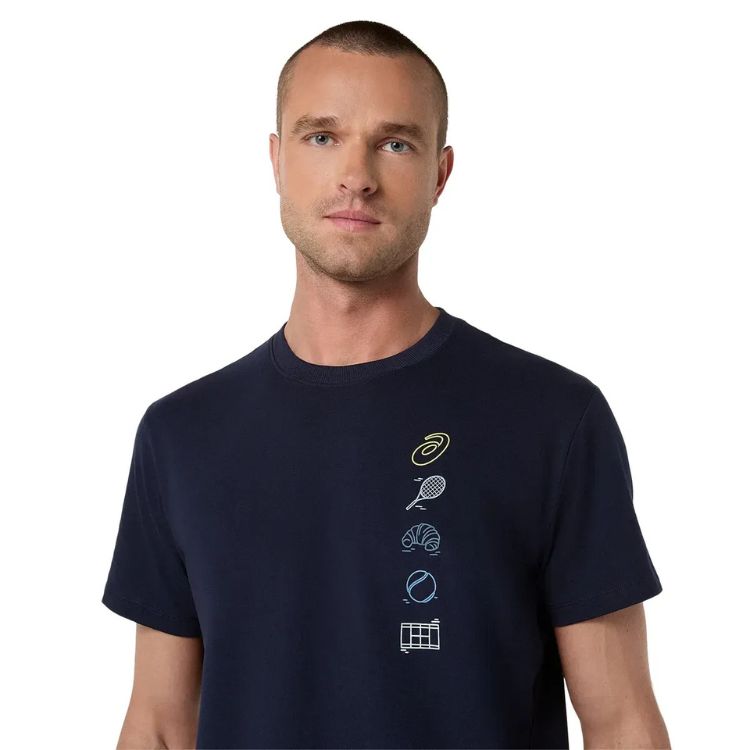 Asics T-Shirt Seasonal Graphic Tee Heren Navy