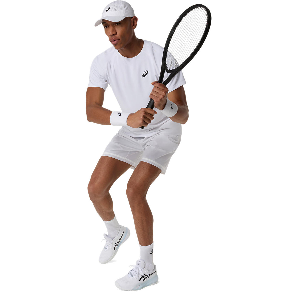 Asics T-Shirt Match SS Top Heren Wit Actie