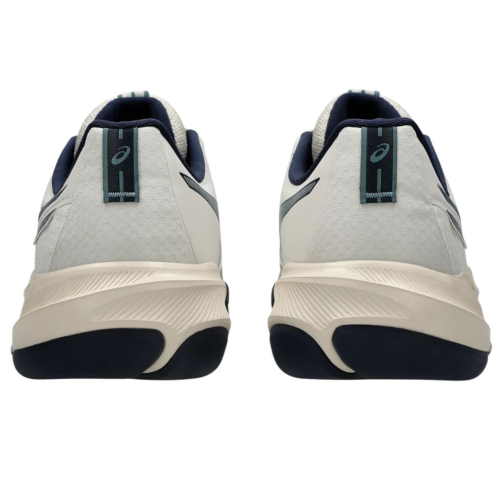 Asics Tennisschoen Gel Challenger 15 Indoor Heren Offwhite Blauw Achterkant