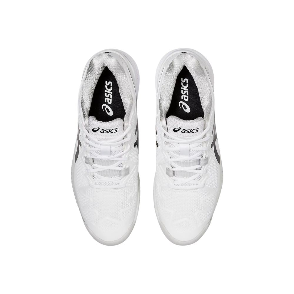 Asics Tennisschoen Gel Resolution 8 Clay Dames Wit Bovenkant