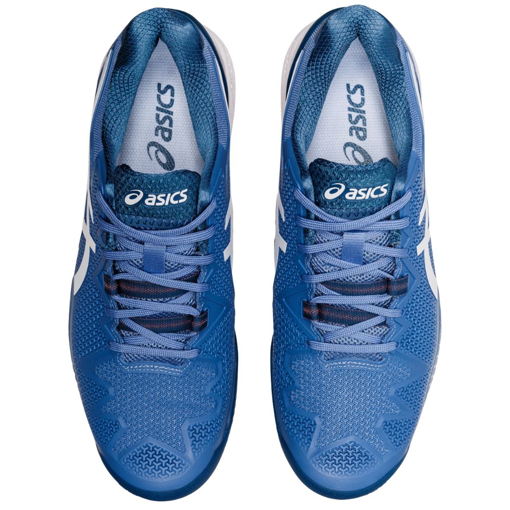 Asics Tennisschoen Gel Resolution 8 Clay Heren Blauw Bovenkant