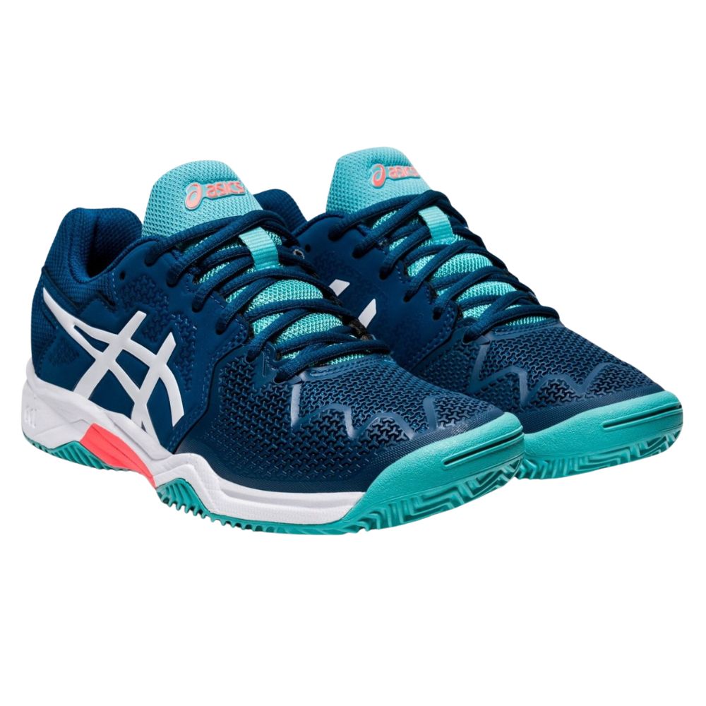 Asics Tennisschoen Gel Resolution 8 Clay Junior Blauw Zijkant