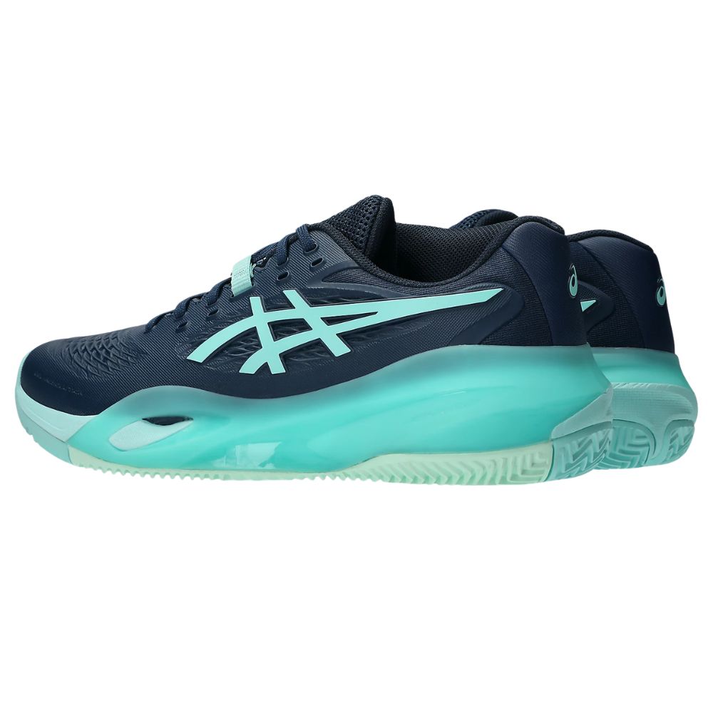 Asics Tennisschoen Gel Resolution X Clay Heren Donkerblauw Zijkant