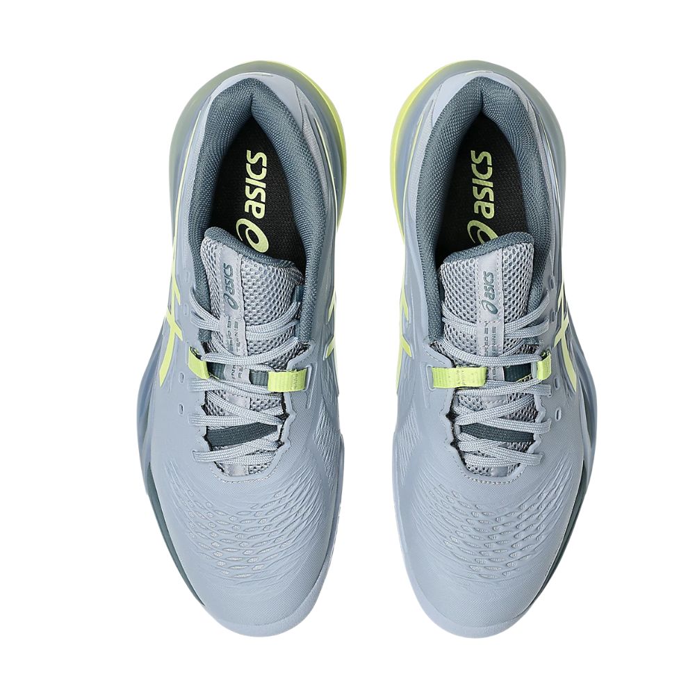 Asics Tennisschoen Gel Resolution X Clay Heren Grijs Blauw Bovenkant