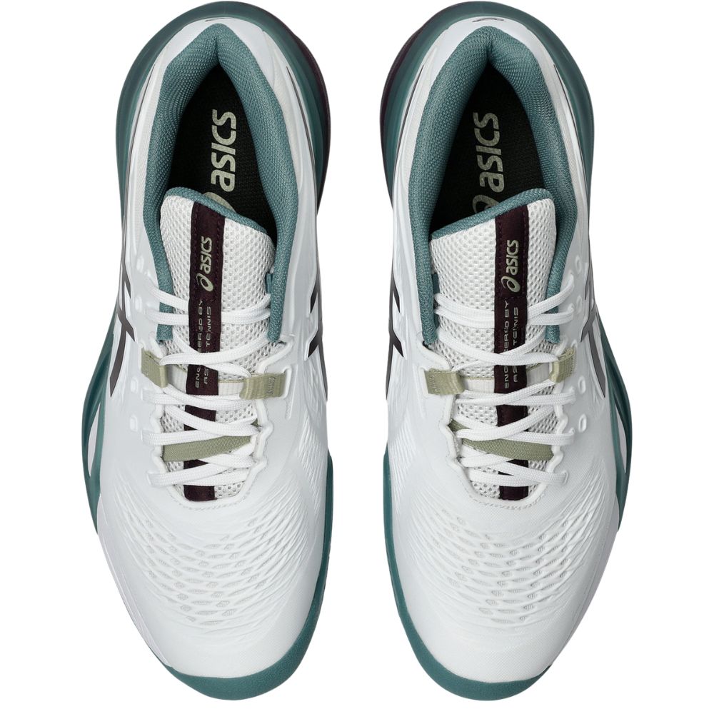 Asics Tennisschoen Gel Resolution X Clay Heren Wit Groen Bovenkant