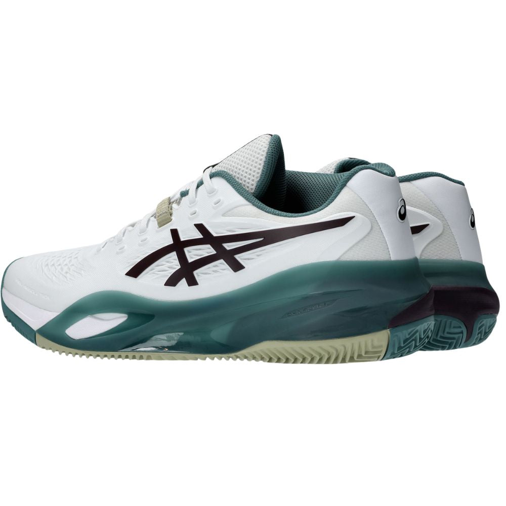 Asics Tennisschoen Gel Resolution X Clay Heren Wit Groen Zijkant