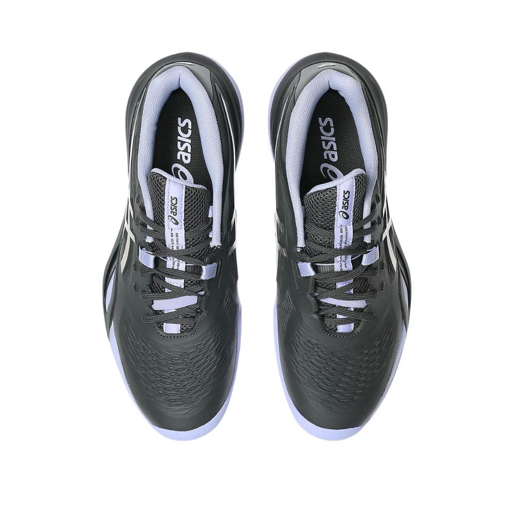 Asics Tennisschoen Gel Resolution X Clay Night Energy Heren Donkergrijs Bovenkant