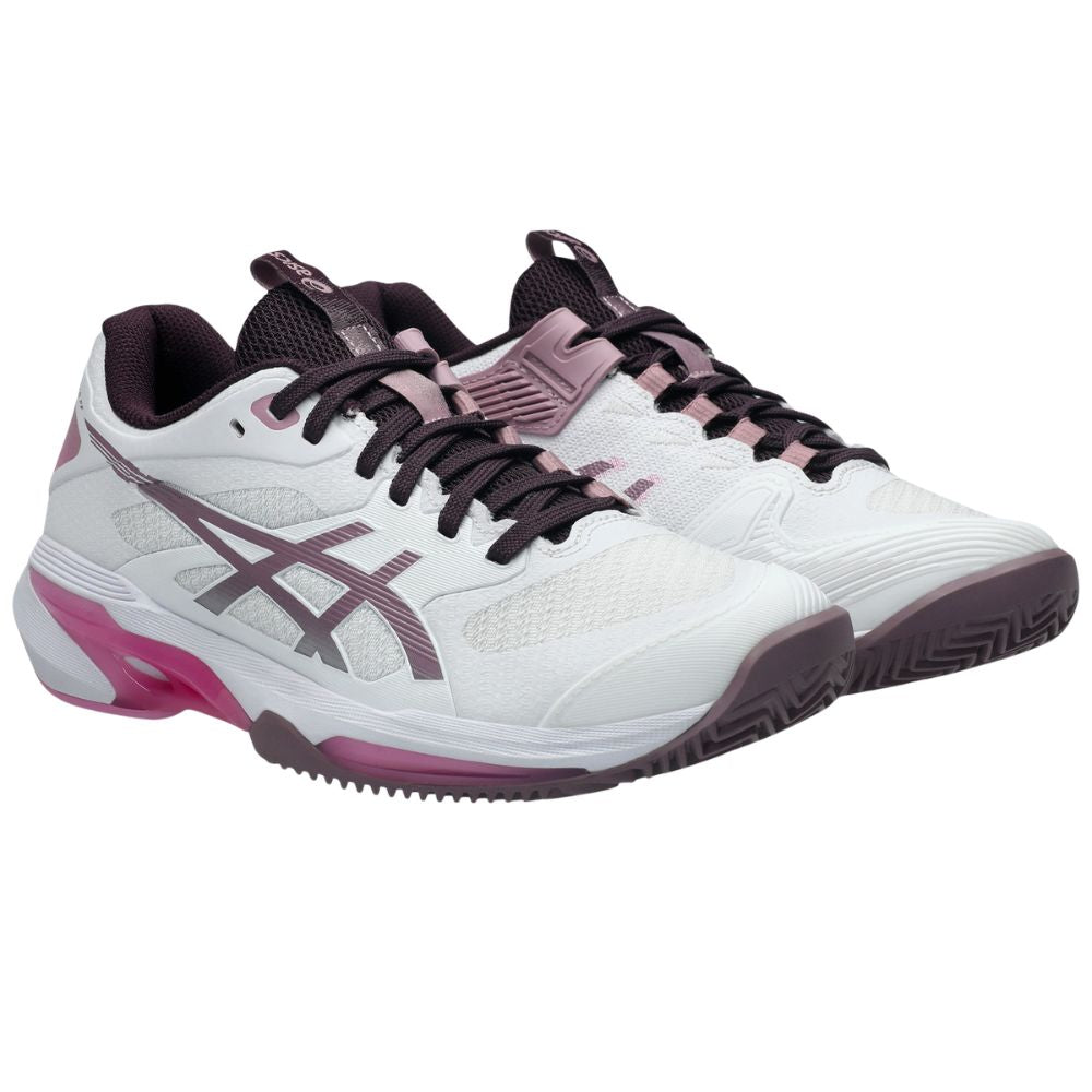 Asics Tennisschoen Solution Speed FF 4 Clay Dames Wit Roze Zijkant