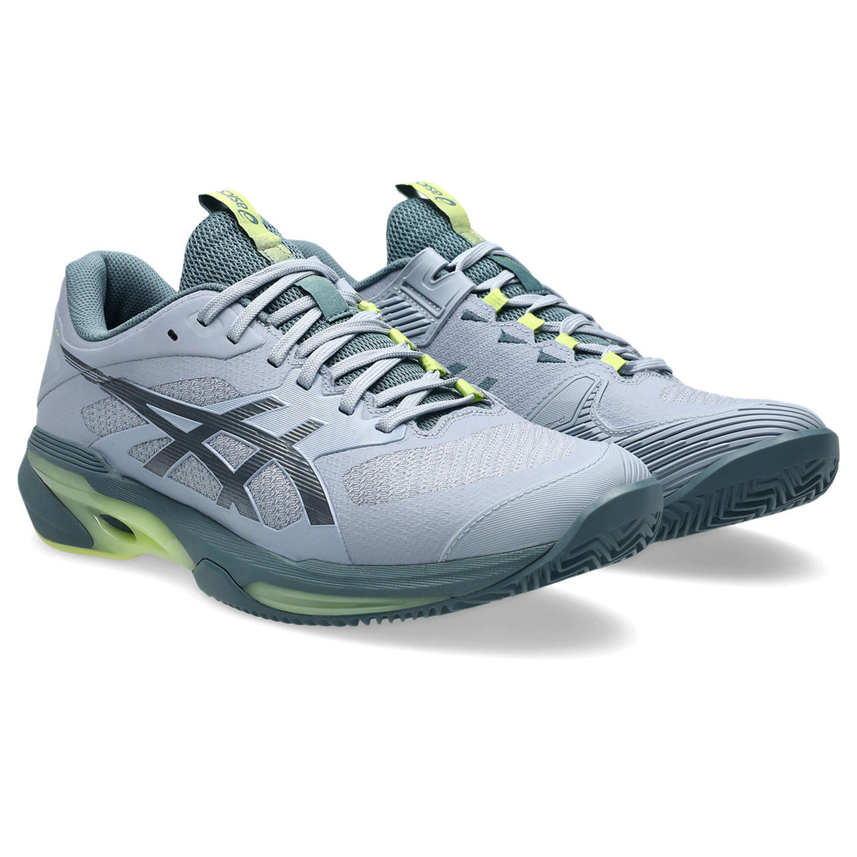 Asics Tennisschoen Solution Speed FF 4 Clay Heren Grijs Blauw Voorkant