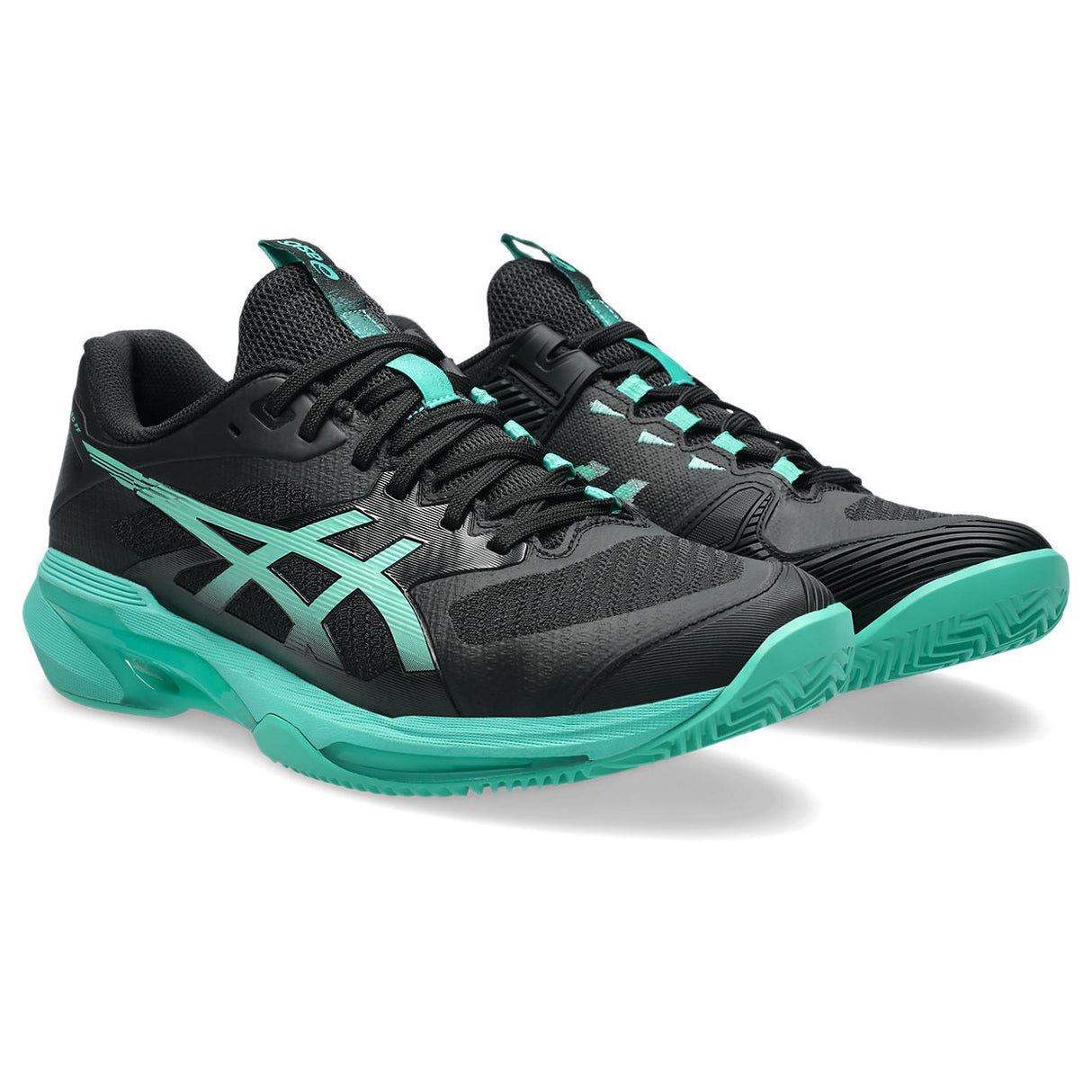 Asics Tennisschoen Solution Speed FF 4 Clay Heren Zwart Groen Voor