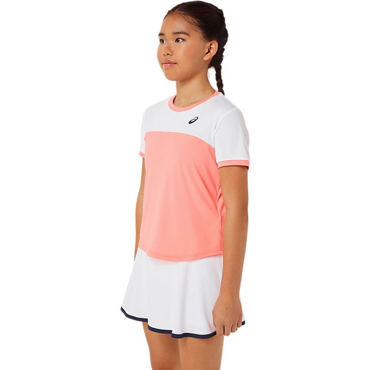 Asics Top SS Junior Mädchen Rosa Weiß