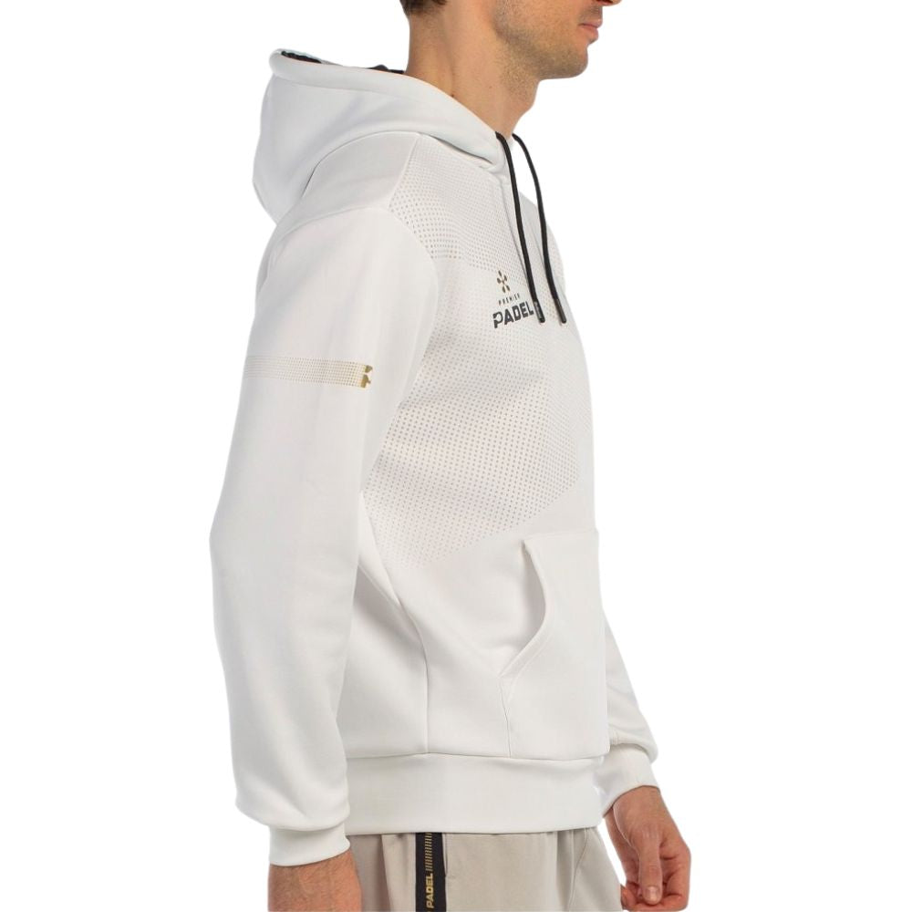 Bullpadel Hoodie Baque Premier Padel Heren Wit Rechts