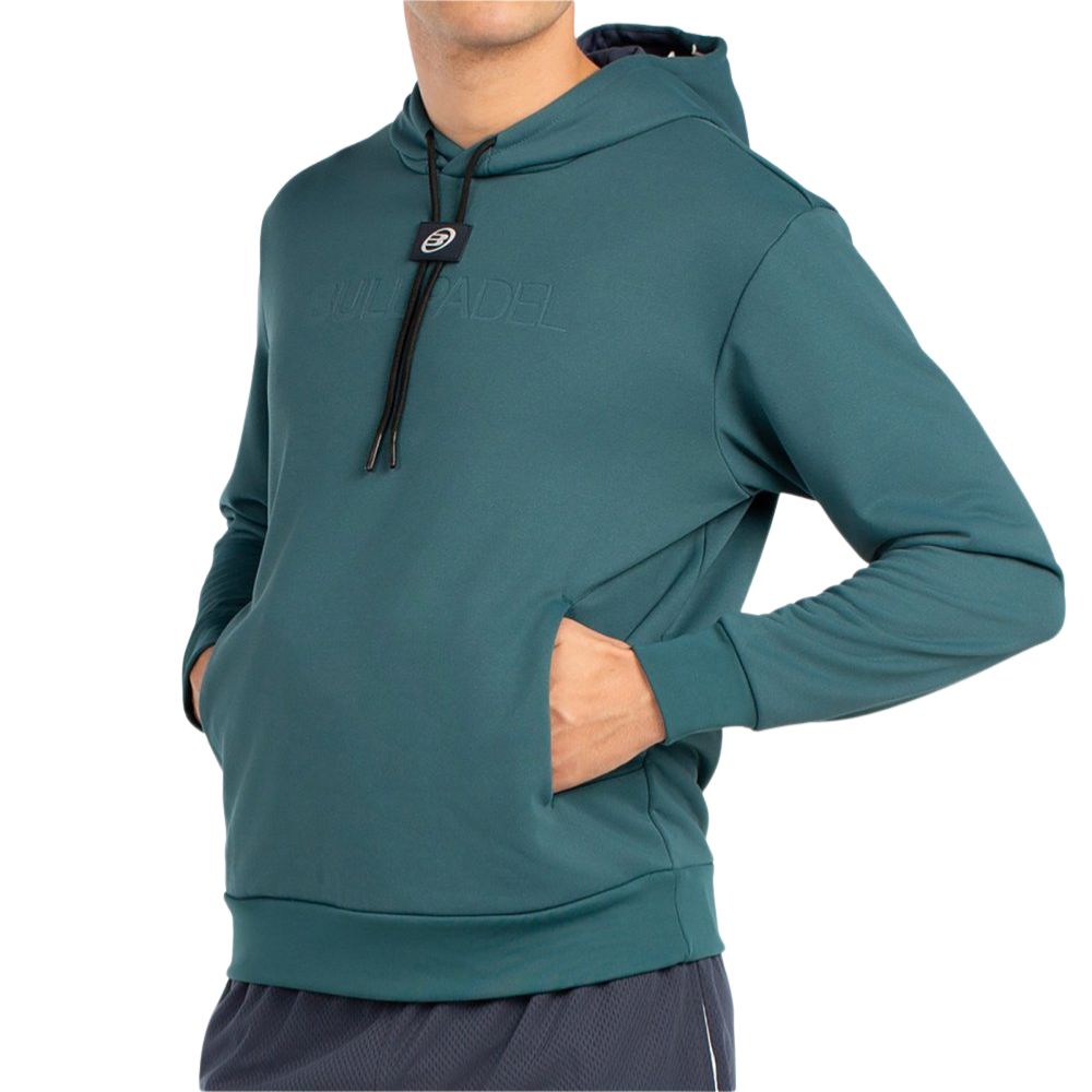 Bullpadel Hoodie Binee Heren Donkergroen Voorkant