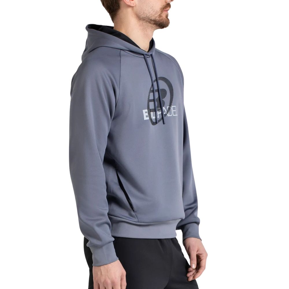 Bullpadel Hoodie Eira Heren Donkergrijs Zijkant