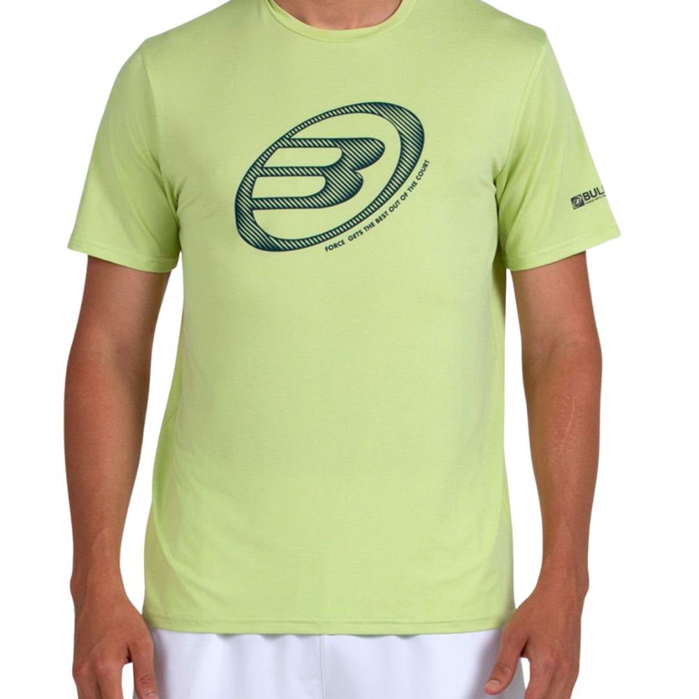 Bullpadel T-shirt Lande Heren Geel Voorkant