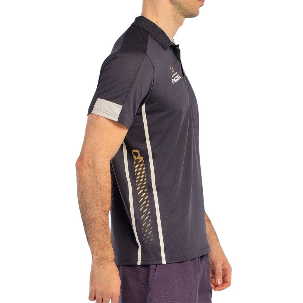 Bullpadel Polo Bogue Heren Carbon Zijkant Rechts