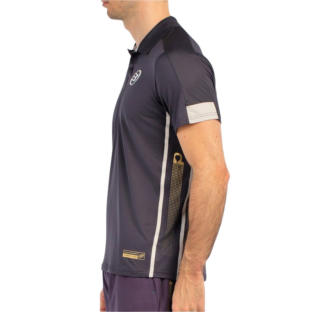 Bullpadel Polo Bogue Heren Carbon Zijkant