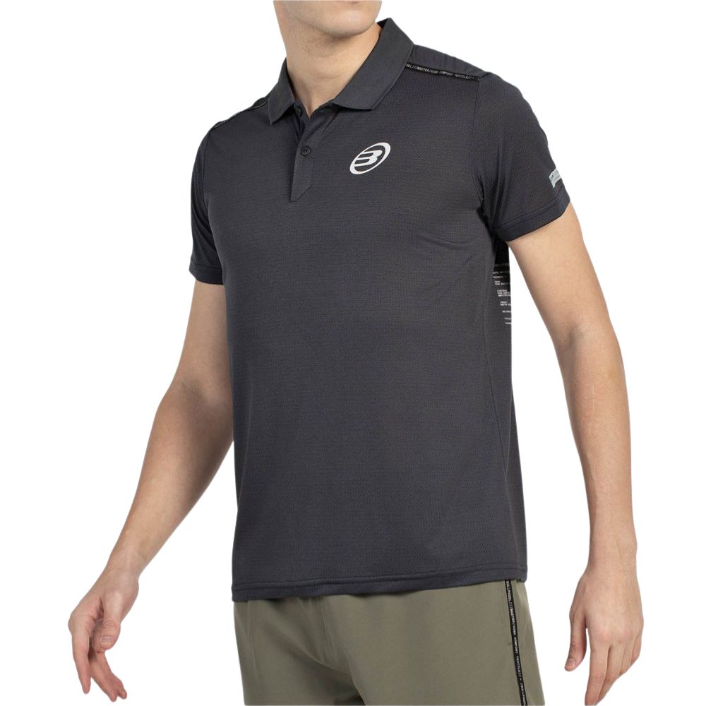 Bullpadel Polo Mirac Heren Zwart Voorkant
