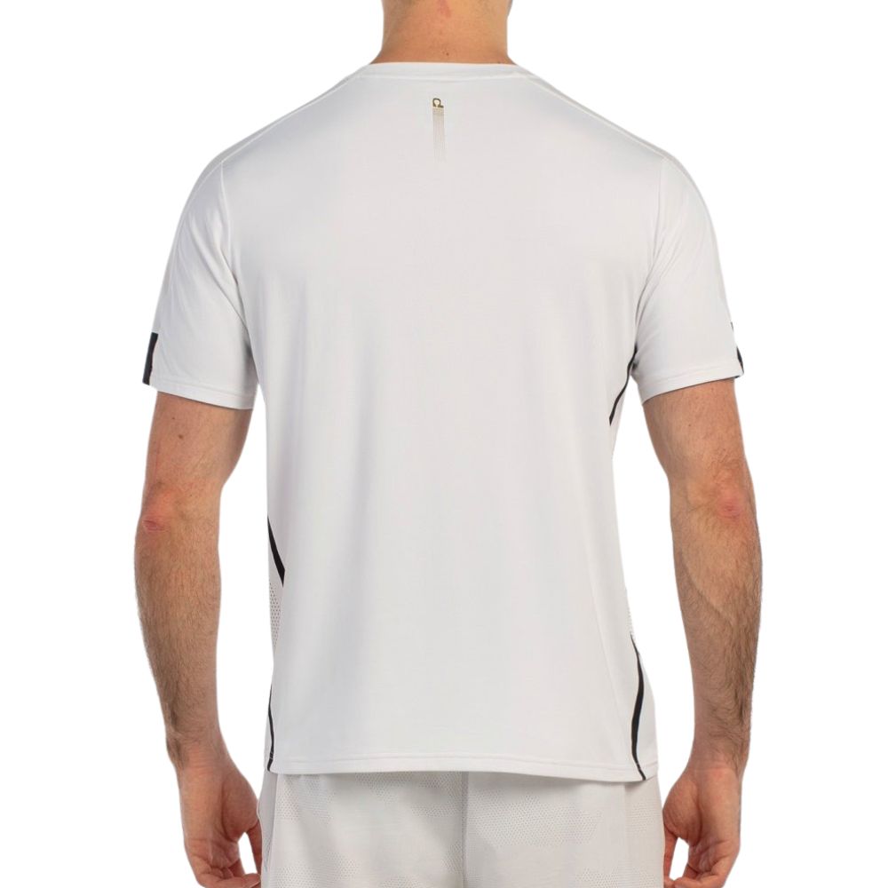 Bullpadel Shirt Borni Padel Heren Wit Achteraanzicht