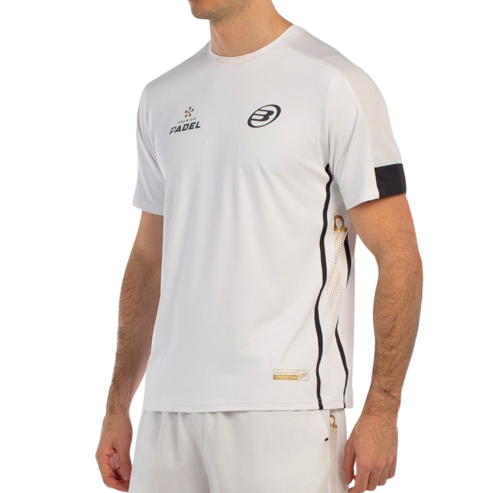 Bullpadel Shirt Borni Padel Heren Wit Vooraanzicht
