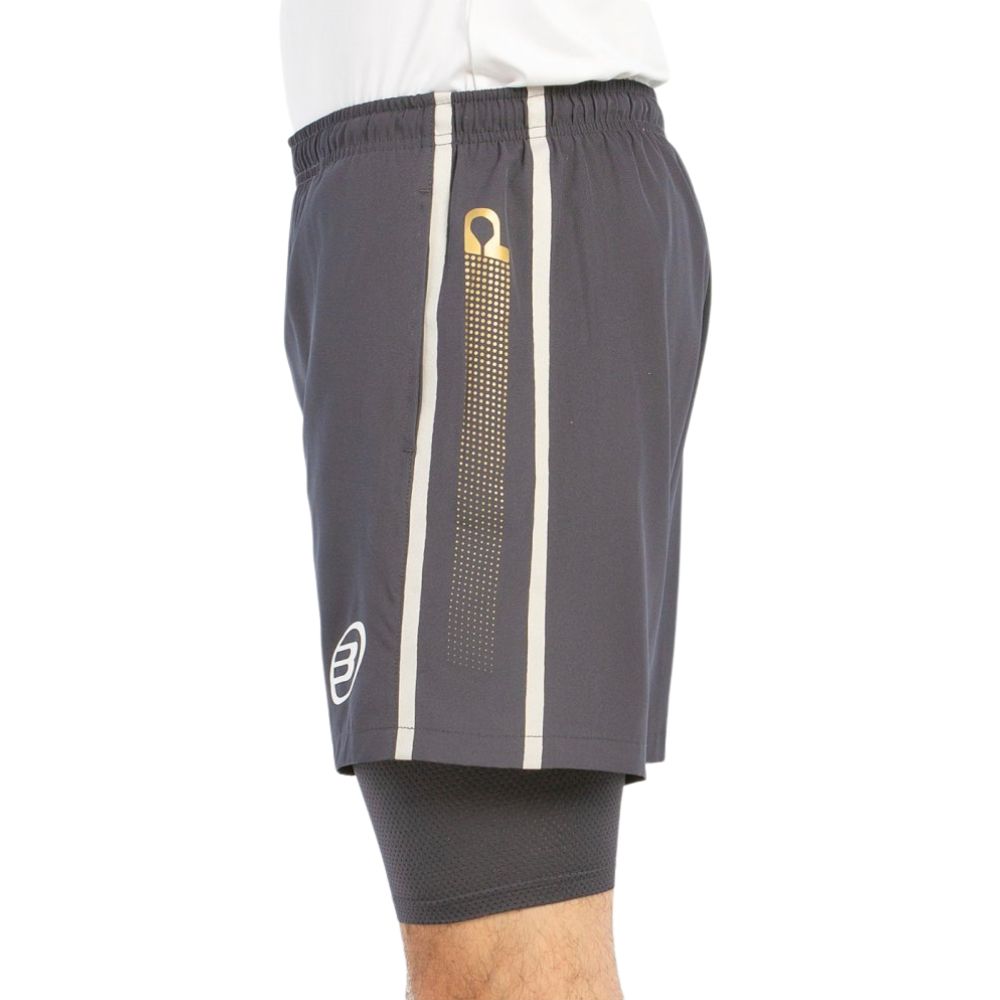 Bullpadel Short Barde Heren Carbon Zijkant