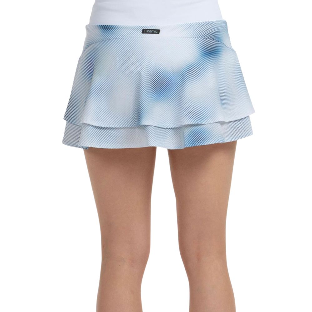 Bullpadel Skirt Dauga Dames Wit Blauw Achterkant