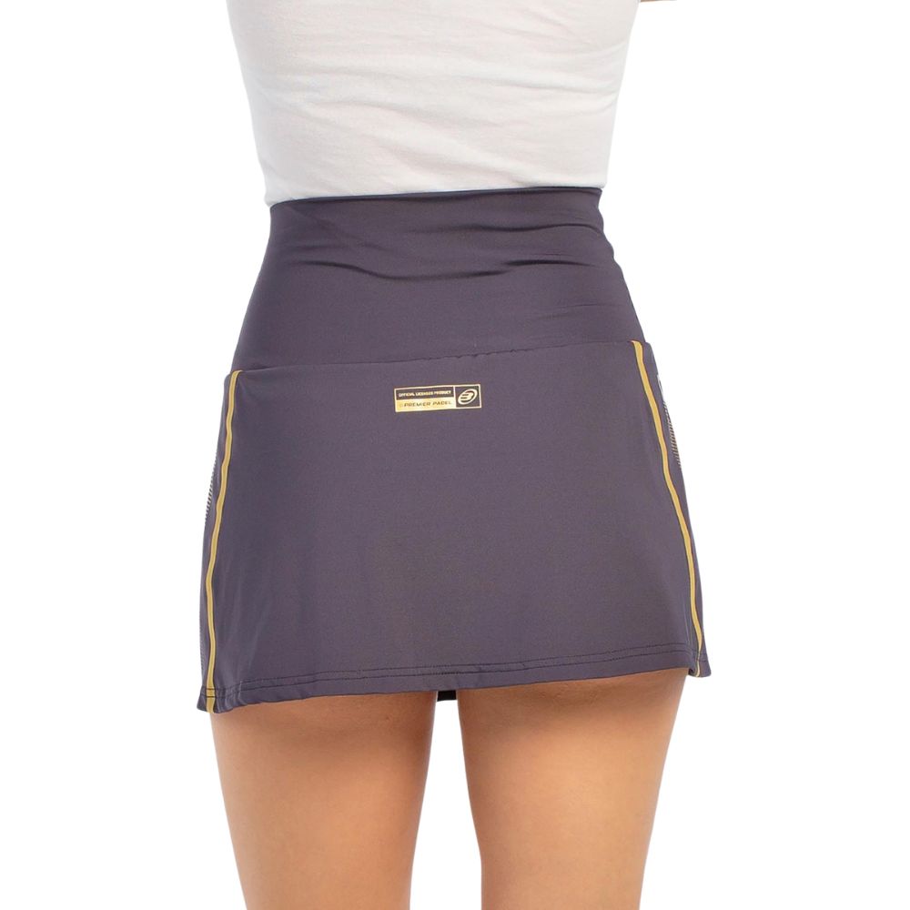 Bullpadel Skirt Premier Padel Adiar Zwart Achterkant