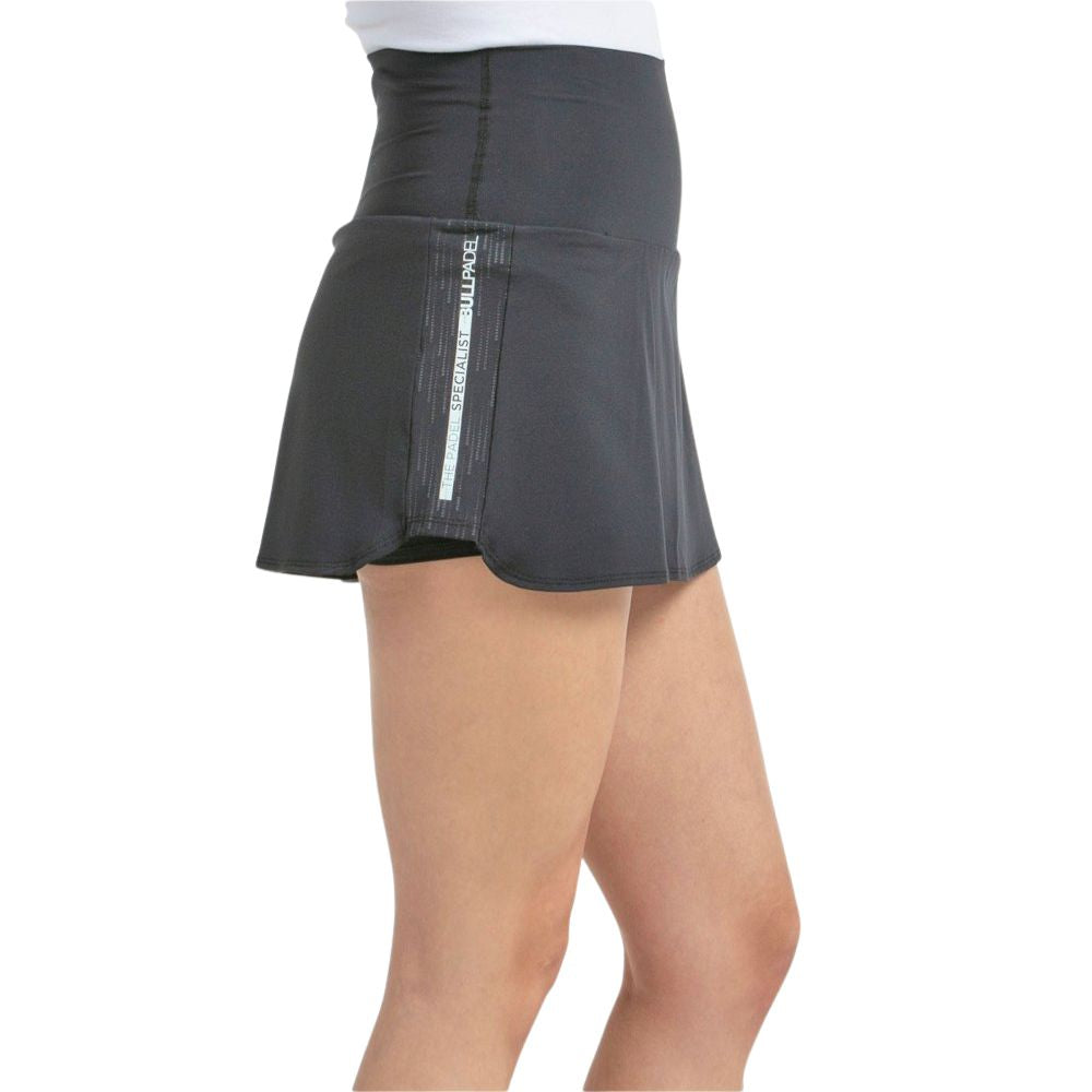 Bullpadel Skort Aduja Dames Zwart Zijkant