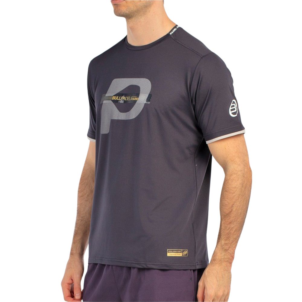 Bullpadel T-shirt Bises Heren Carbon Voorkant