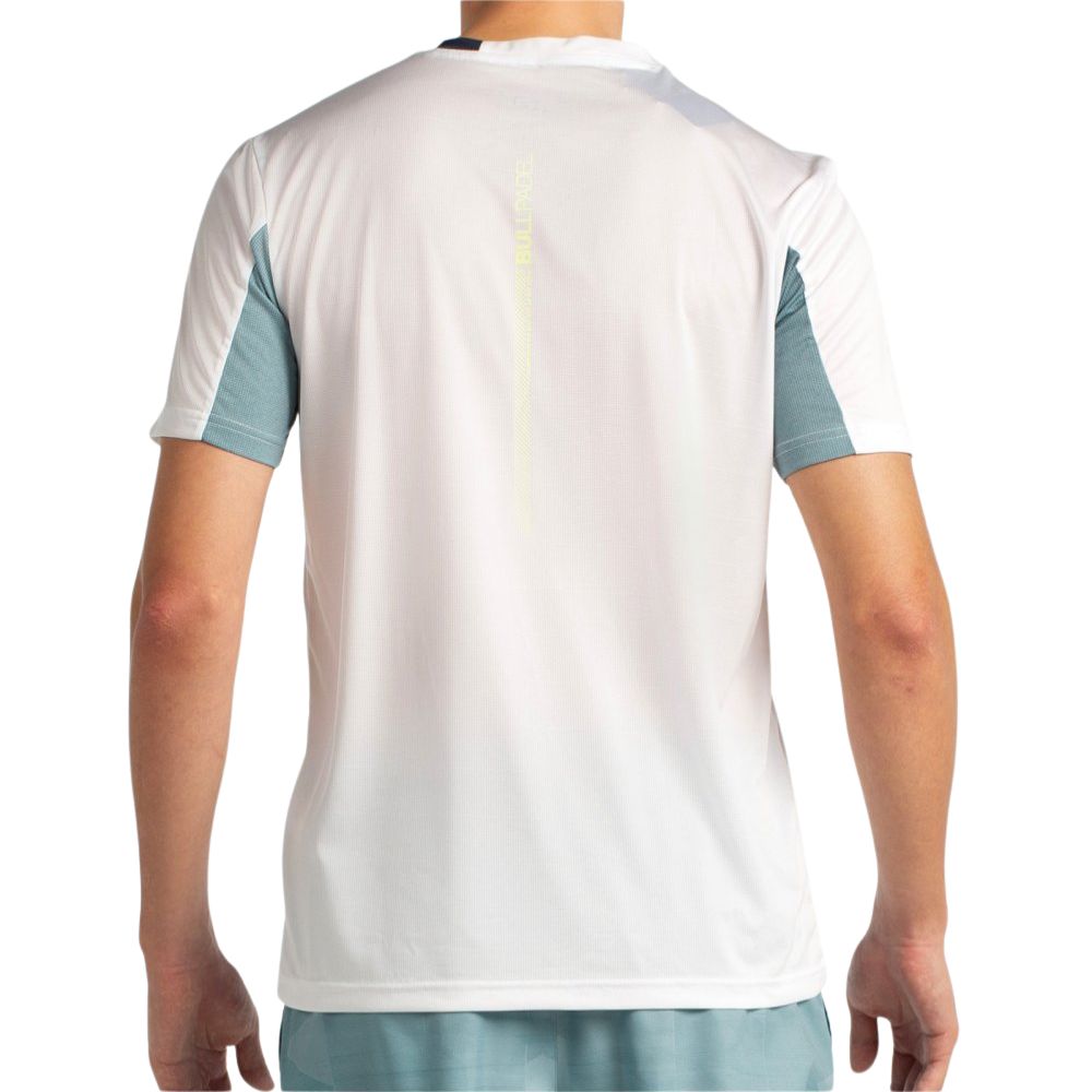 Bullpadel T-shirt Libio Heren Wit Achterkant