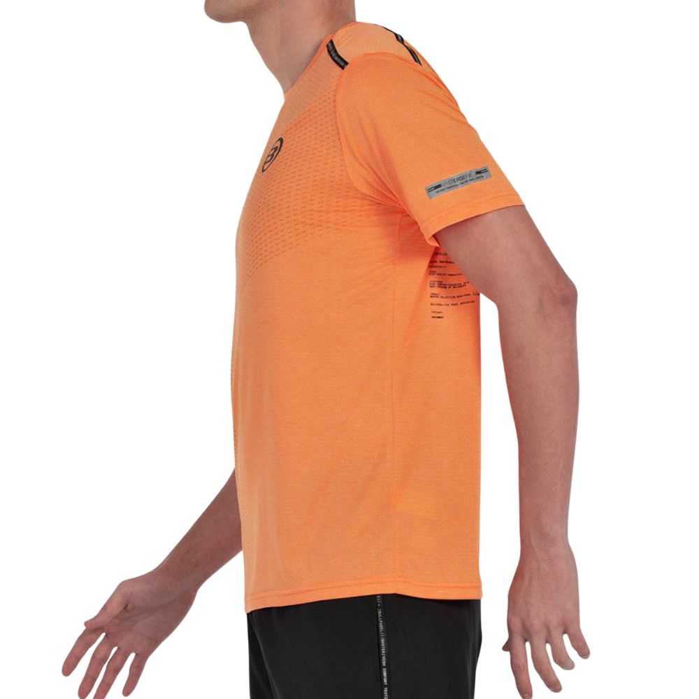 Bullpadel T-shirt Mesia Heren Oranje Zijkant
