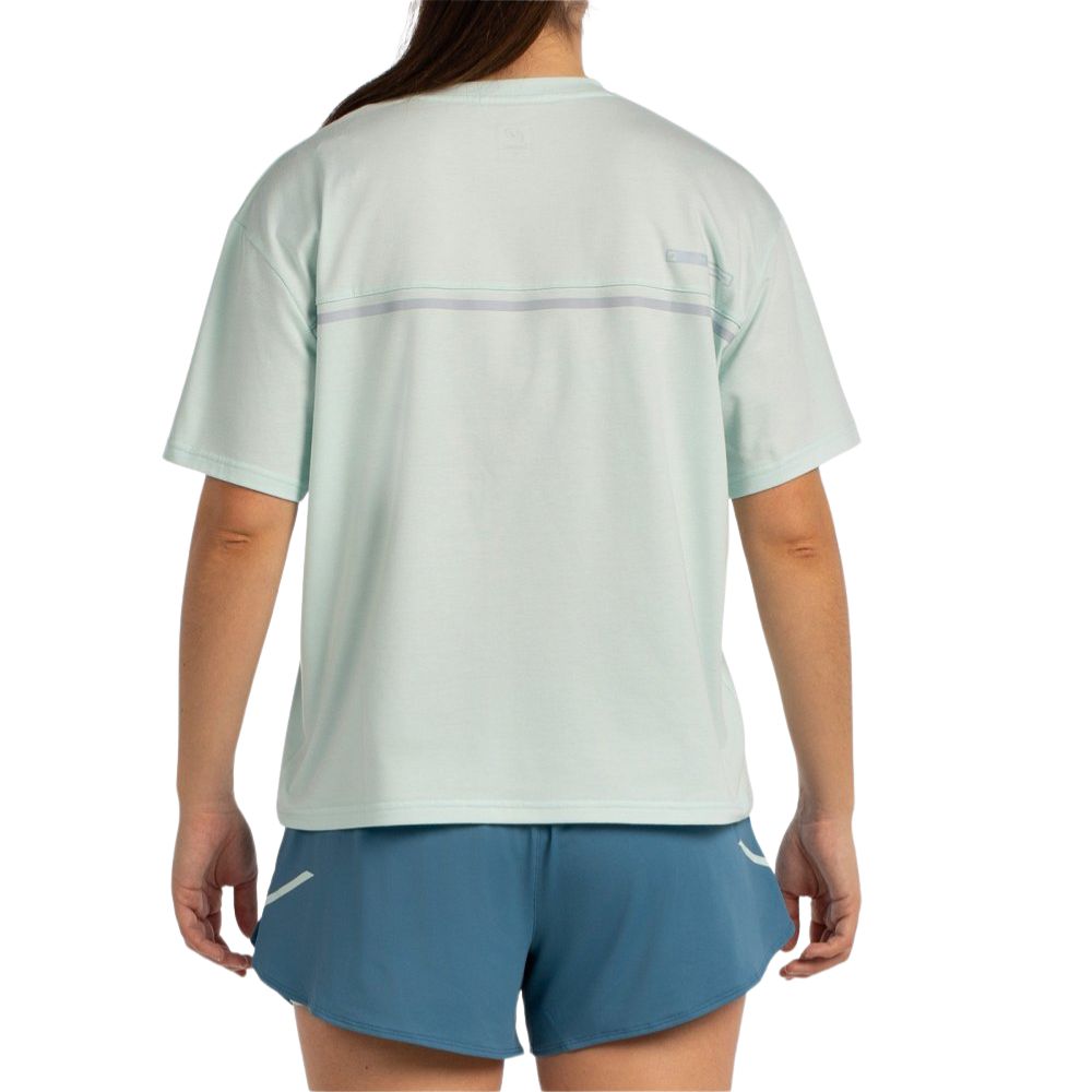 Bullpadel T-shirt Oyeme Dames Blauw Groen Achterkant