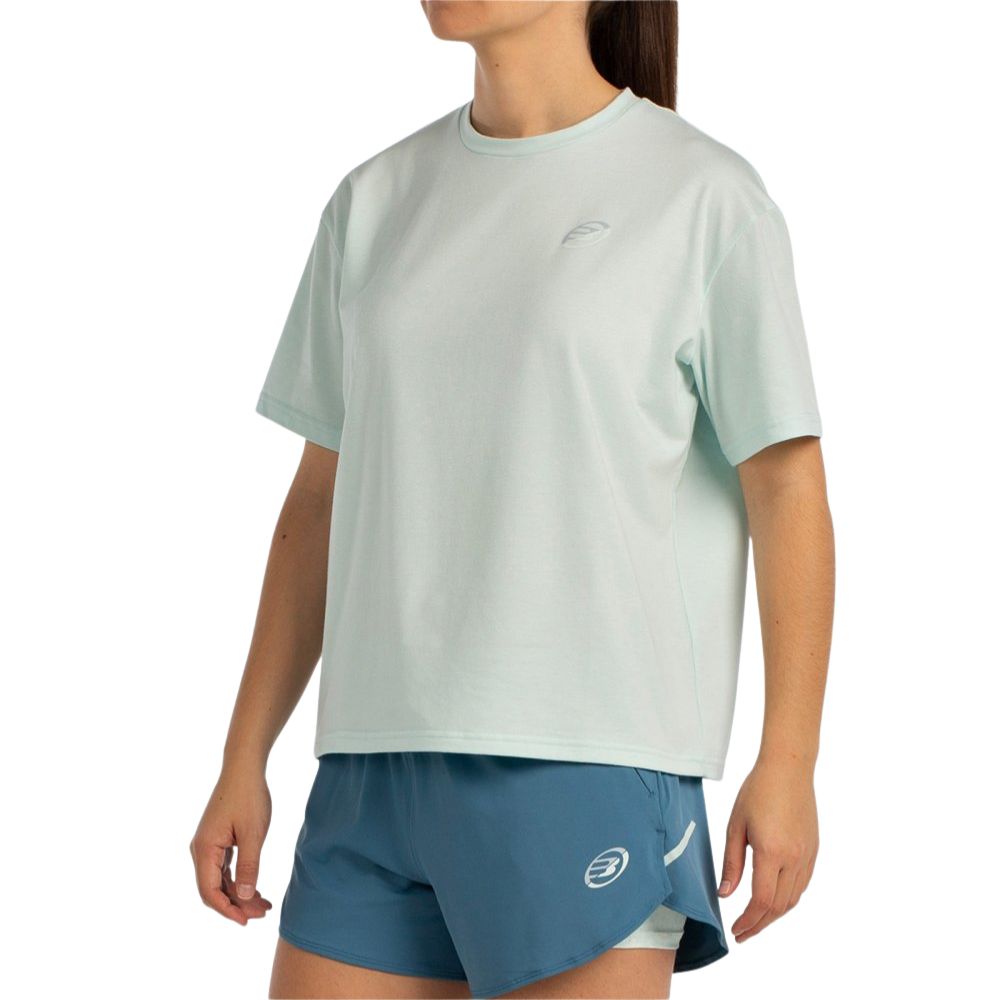 Bullpadel T-shirt Oyeme Dames Blauw Groen Zijkant