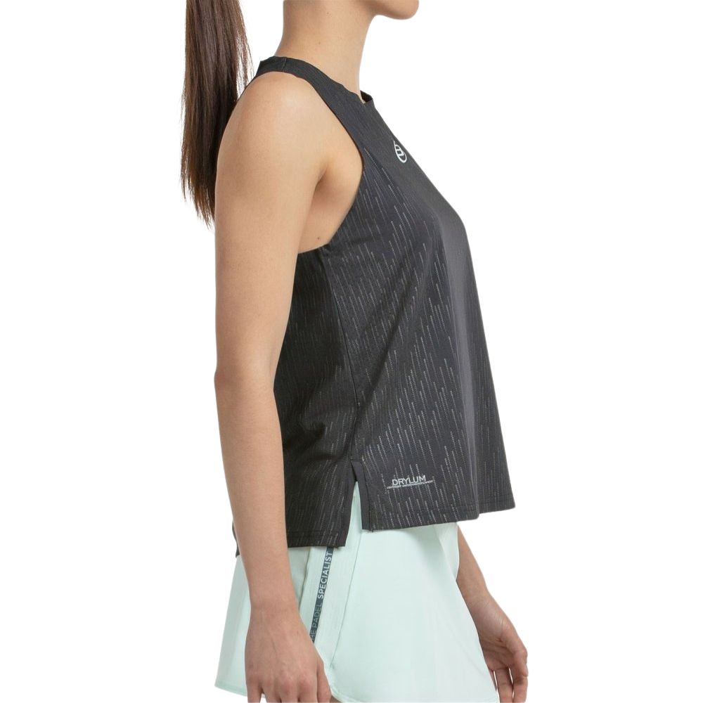 Bullpadel Tank Top Abure Dames Zwart Zijkant Rechts