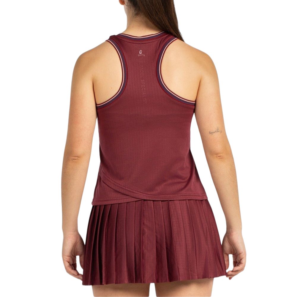 Bullpadel Tank Top Aza Dames Bordeaux Achterkant