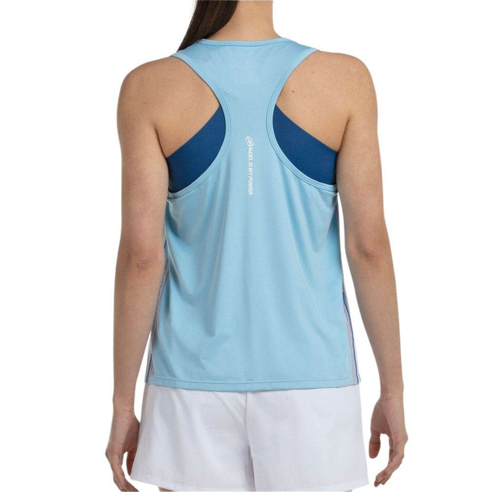 Bullpadel Tank Top Duranta Dames Blauw Achterzijde